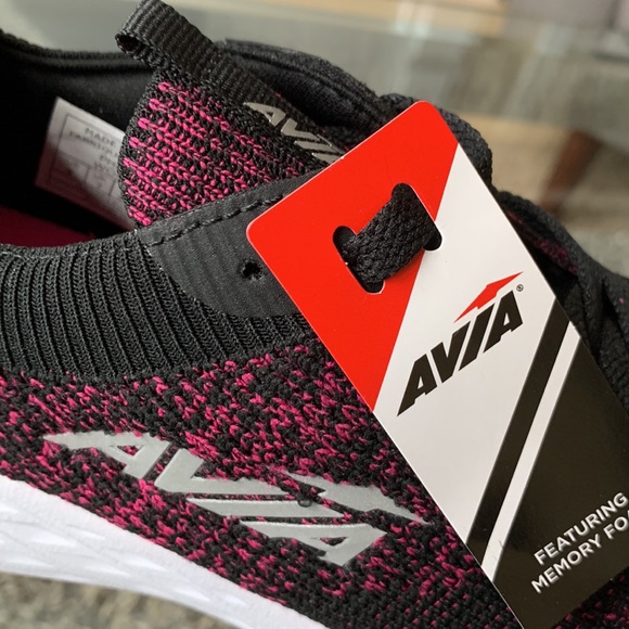 NWT AVIA Black & Fuchsia Helix Walking Shoes - Picture 6 of 9